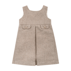 Laetitia, Robe Laetitia en chevron laine chataigne