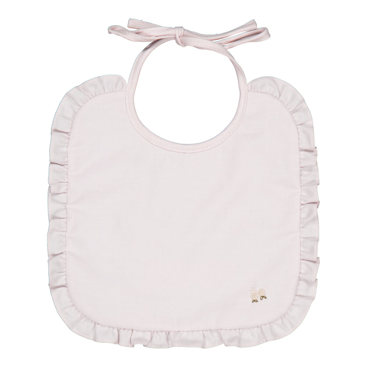 Lala, baby bib, in pale pink organic cotton twill