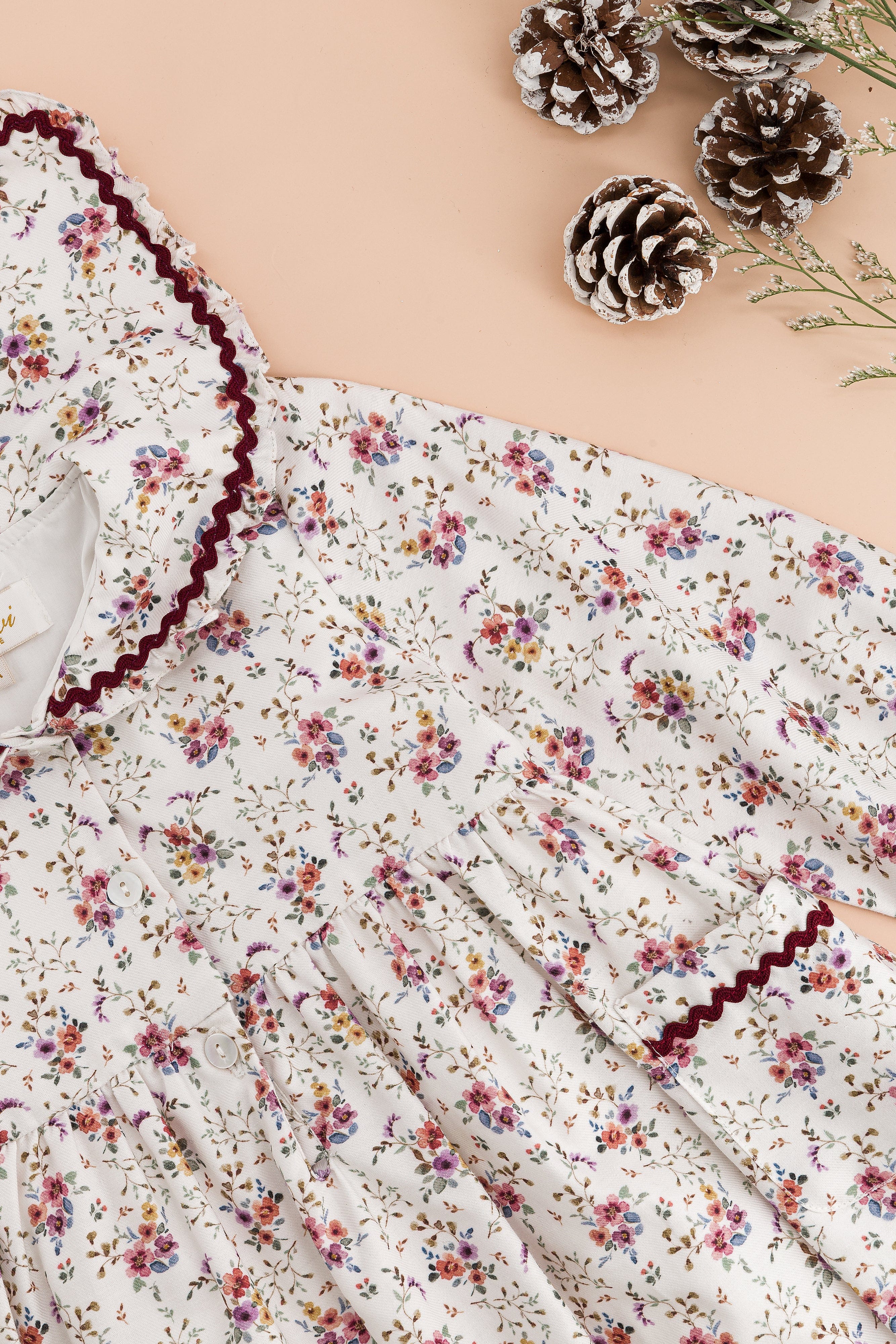 Léontine, robe, imprimé winter bouquet