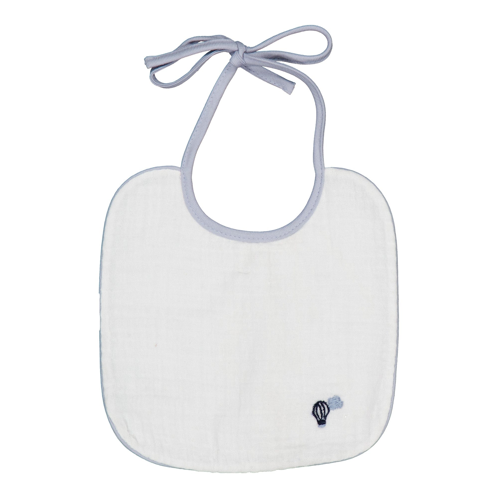 Lulu, bavoir bébé en twill de coton biologique bleu artique