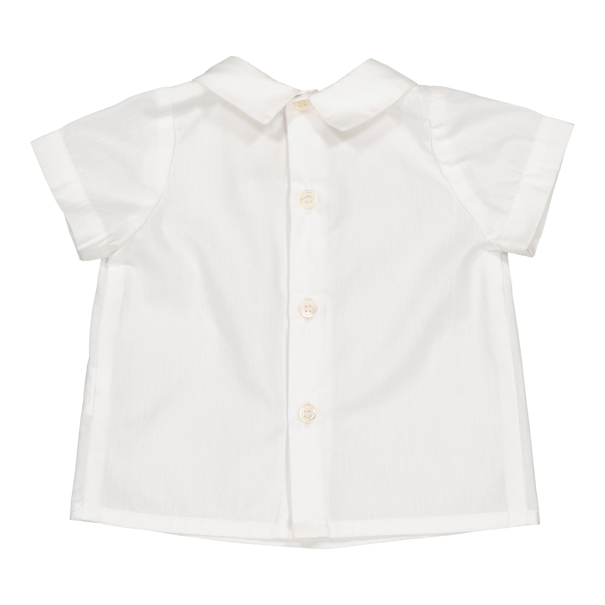 Maurice, blouse brodée en popeline blanche
