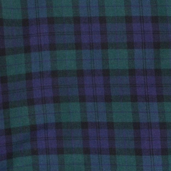 Mayeule, Reversible pleated skirt with straps, wrap-around or round neckline, in Tartan blackwatch