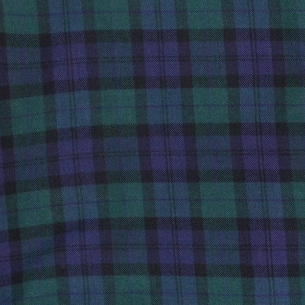 Mayeule, Reversible pleated skirt with straps, wrap-around or round neckline, in Tartan blackwatch