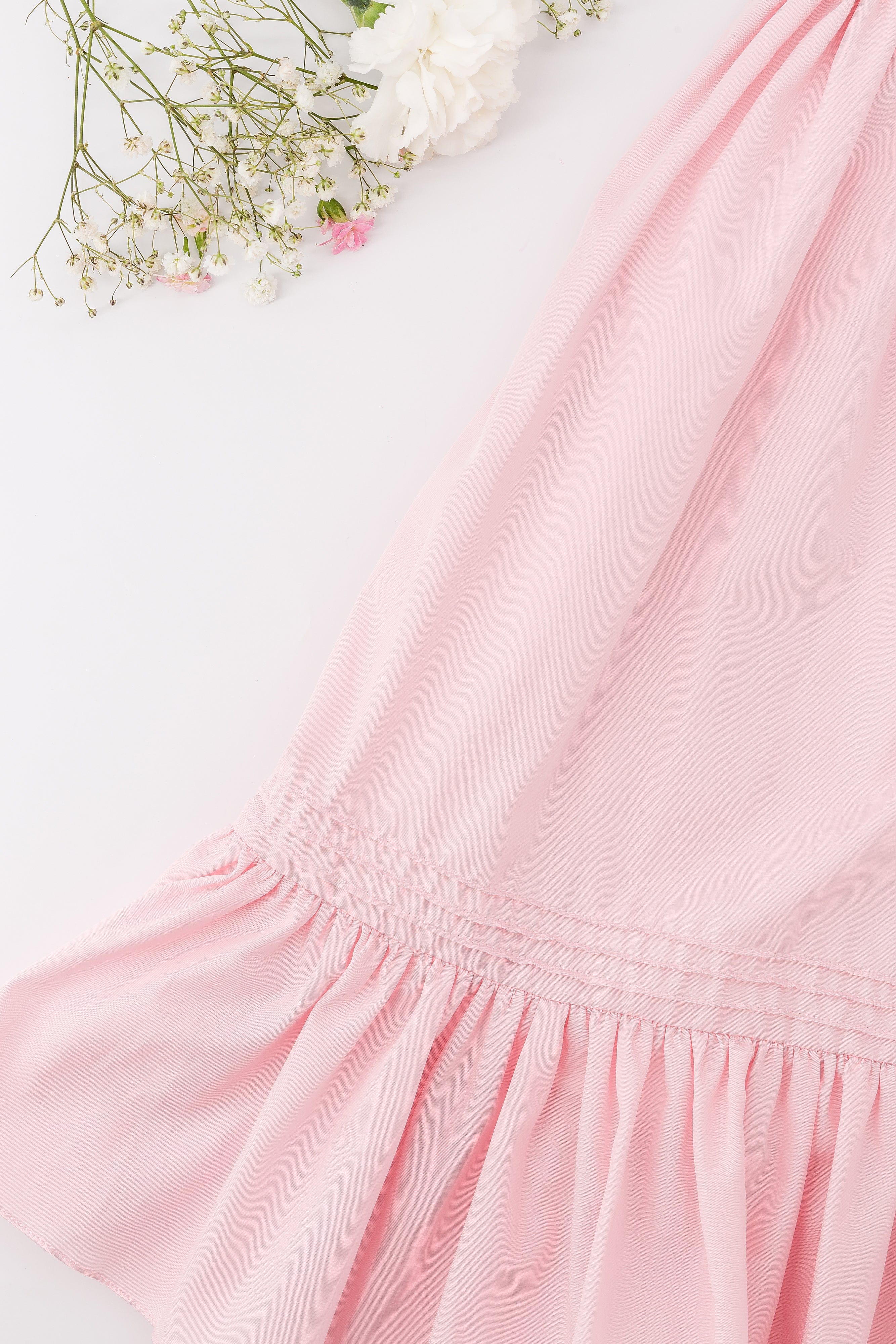 Mélissandre, midi skirt, in  Fairy Tale pink Poplin