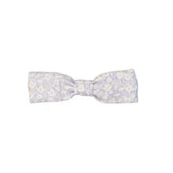Perle, Small bow clip, in Small sky blue print