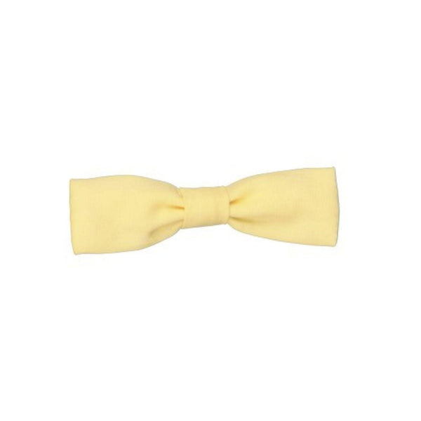 Perle, small bow clip, in Yellow poplin