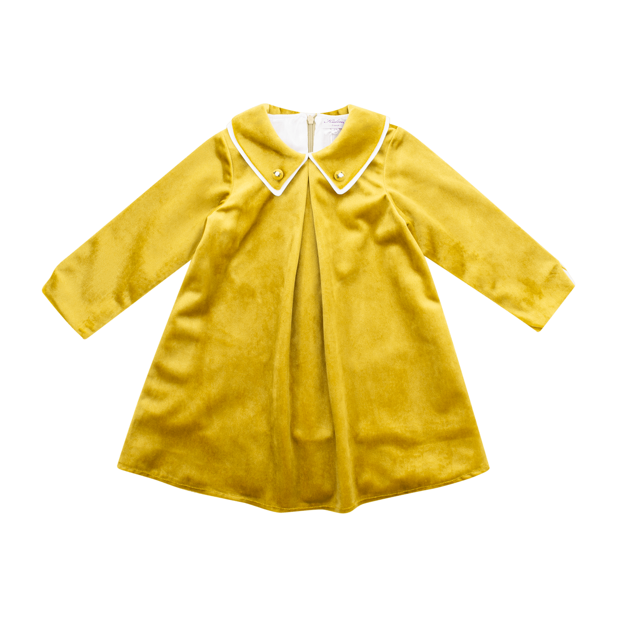 Robe Apolline en velours lisse or