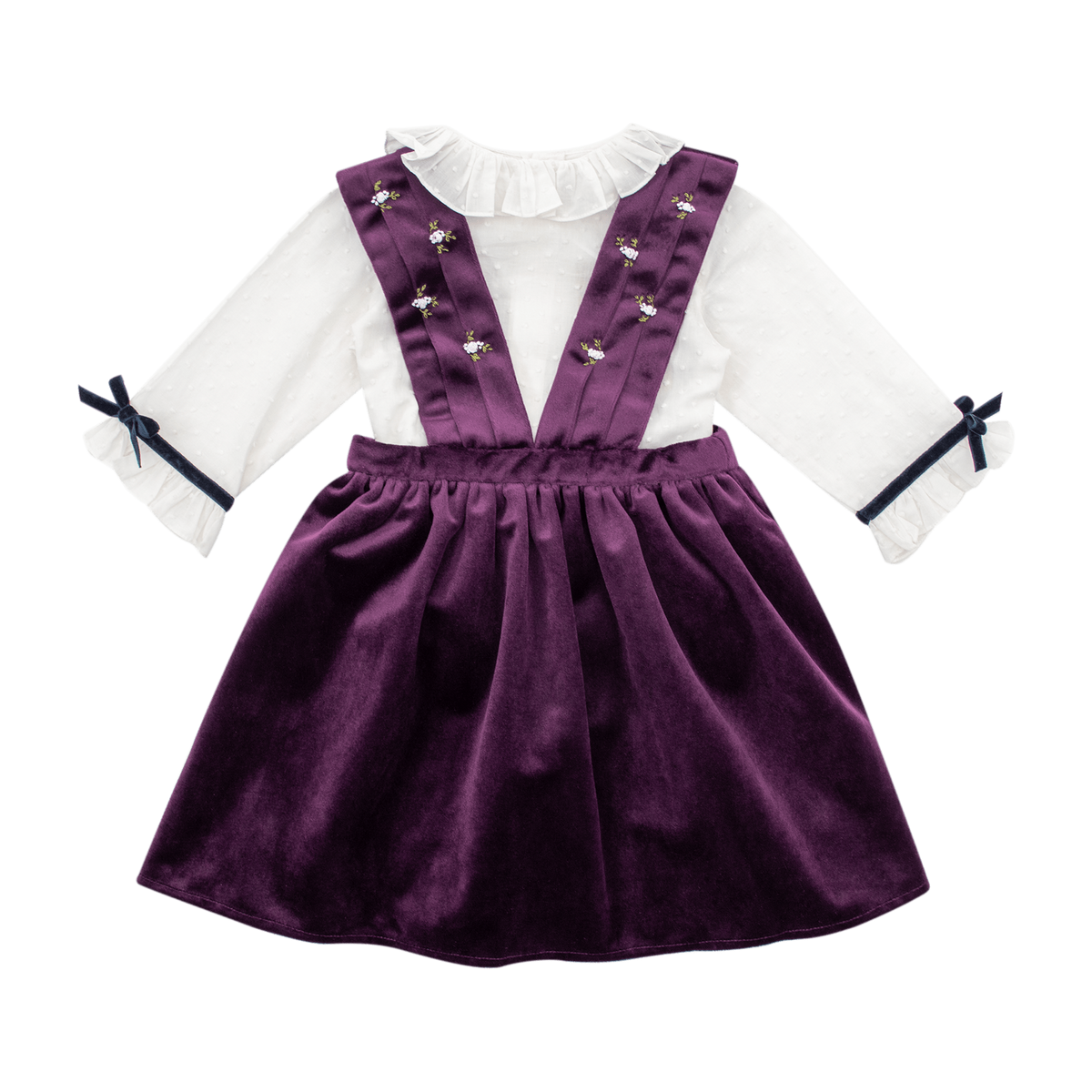 Robe maya velours lisse violet
