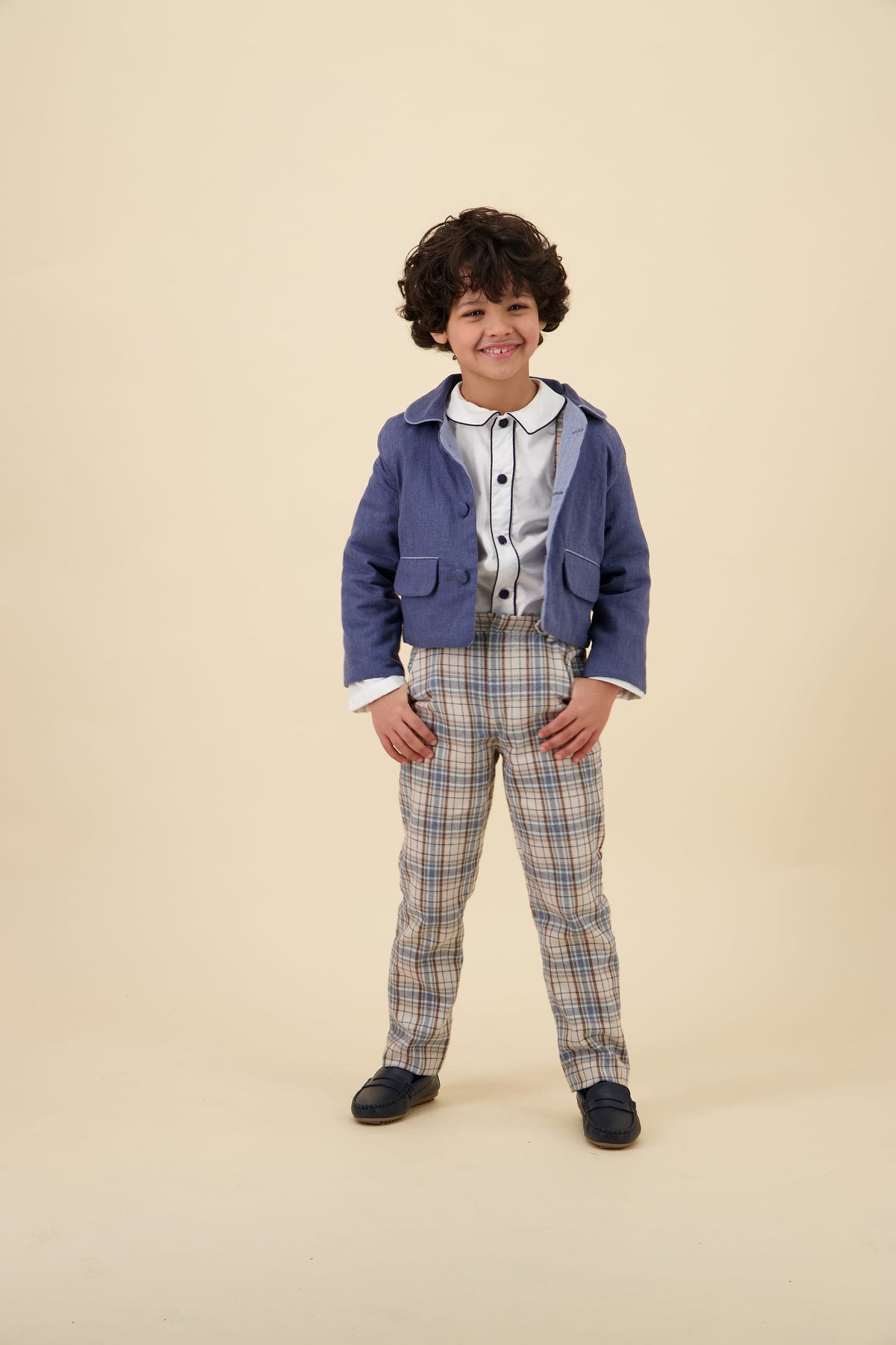 Sami, Veste unisexe en jean bleu