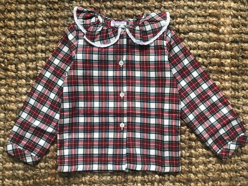 Tatiana, Blouse in red tartan