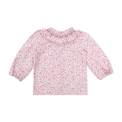 Blouse Faye imprimé petites fleurs roses