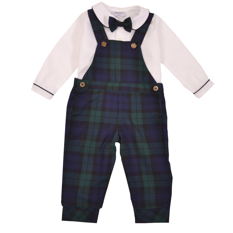 Ensemble chemise et salopette en tartan blackwatch