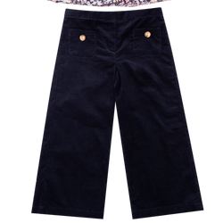 Pantalon Camilla en velours milleraie marine