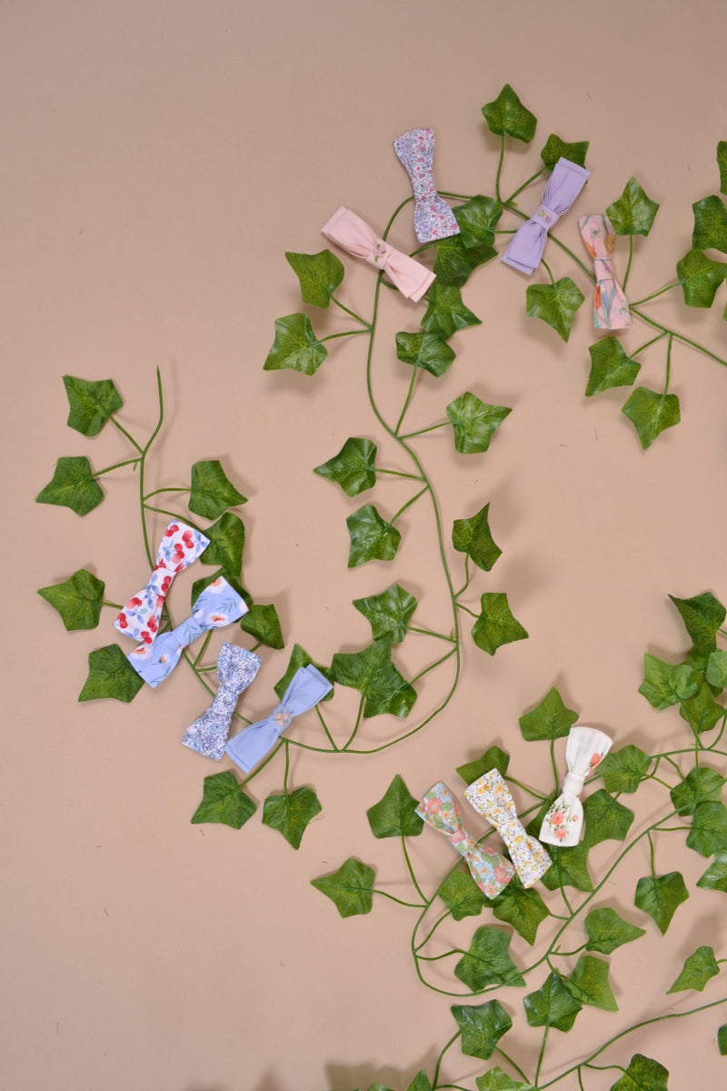 Perle, Pince petit nœud Imprimée - Small bow hairclip printed