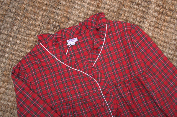 PYJAMA EXCLUSIF FILLE TARTAN ROUGE DE NOËL