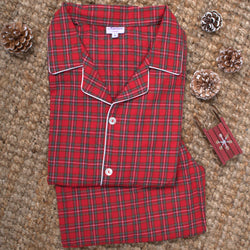PYJAMA EXCLUSIF GARÇON TARTAN ROUGE DE NOËL