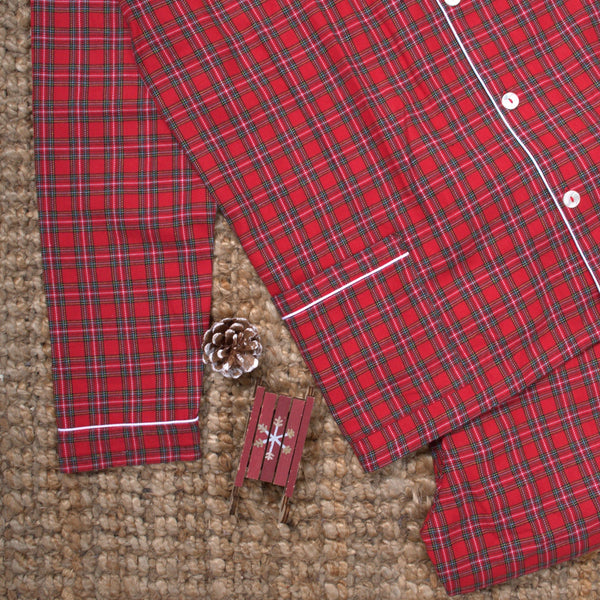 PYJAMA EXCLUSIF GARÇON TARTAN ROUGE DE NOËL