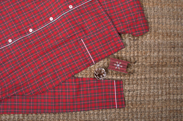 PYJAMA EXCLUSIF HOMME TARTAN ROUGE DE NOËL