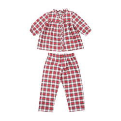 Pyjama Madelon en tartan rouge
