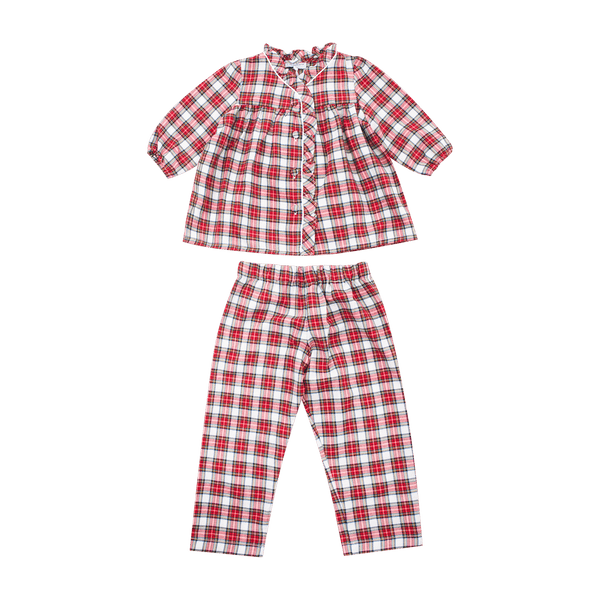 Pyjama Madelon en tartan rouge