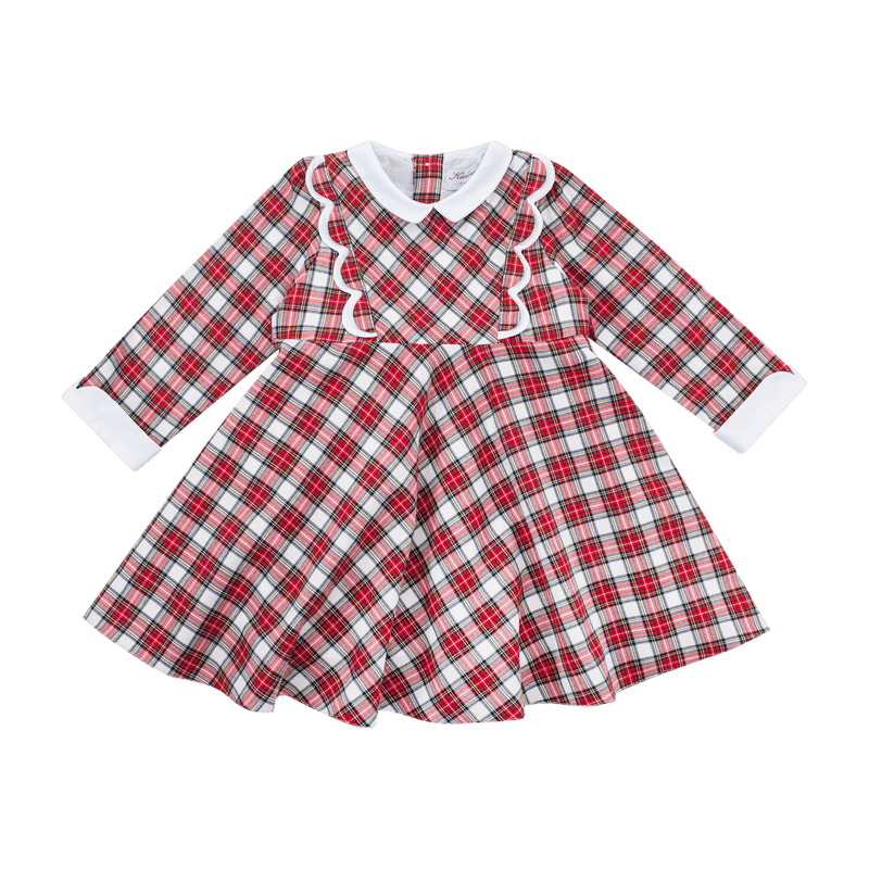 Robe Alyssa en tartan rouge