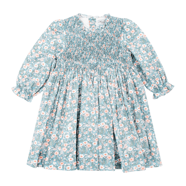 Robe Calliopé dans l'imprimé fond aqua