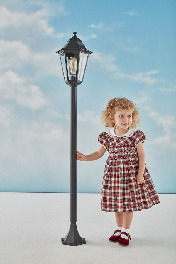 Robe Cassie en tartan rouge