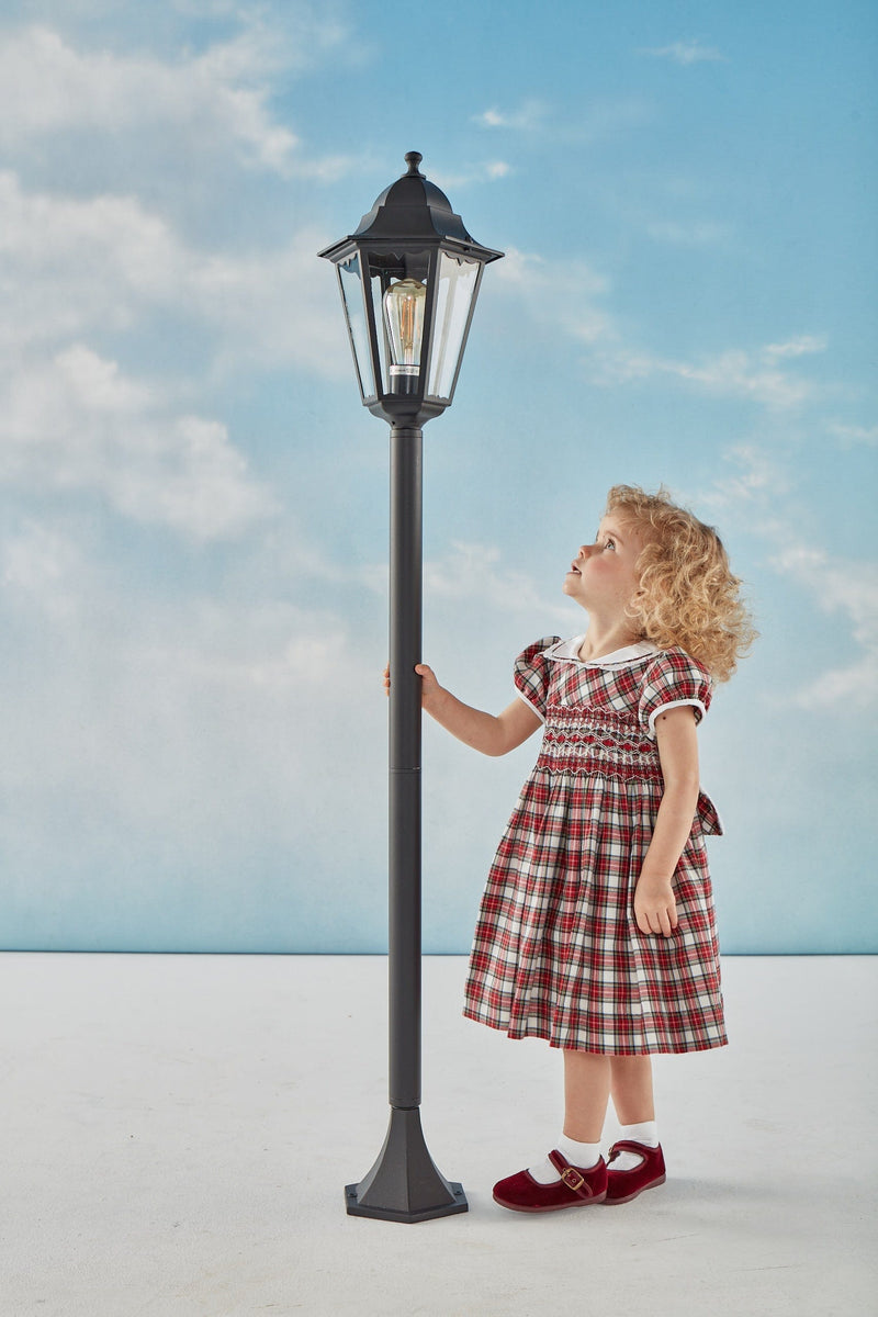 Robe Cassie en tartan rouge