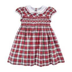 Robe Cassie en tartan rouge