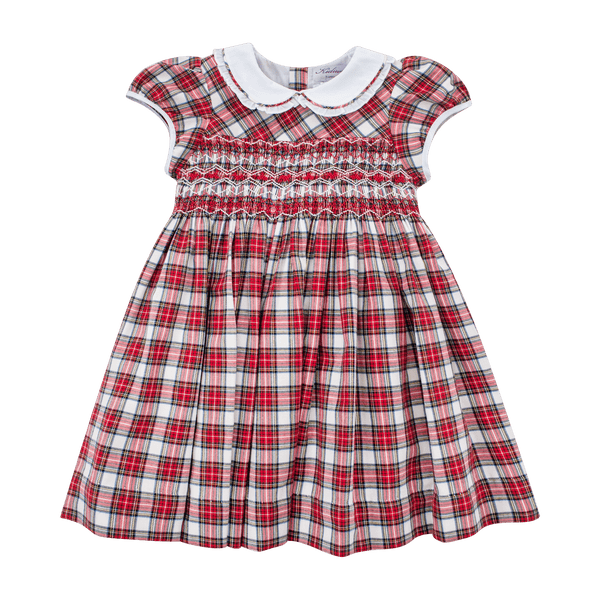 Robe Cassie en tartan rouge