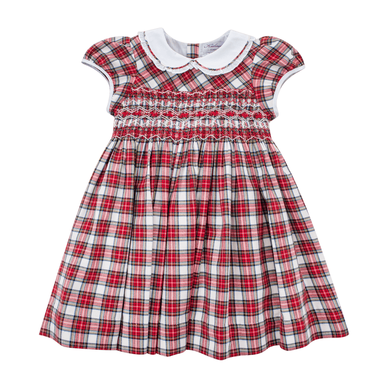 Robe Cassie en tartan rouge