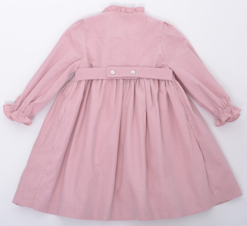 Robe Lola en velours milleraie rose acidulé