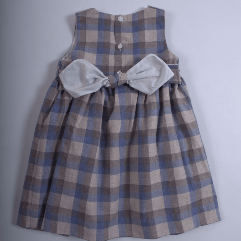 Robe smockée à carreaux