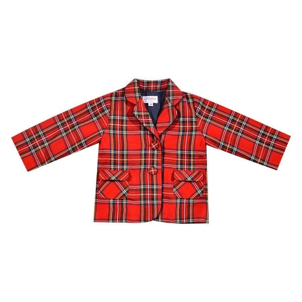 Veste de costume en tartan rouge